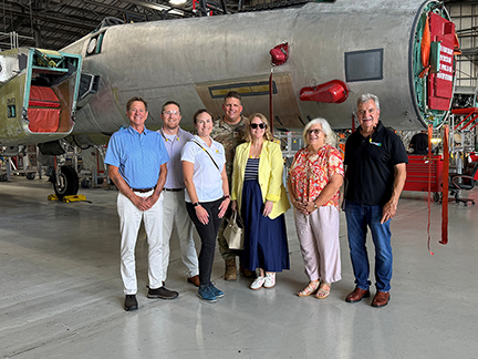 Members of the Robins AFB SAME Post tour of the Warner Robins Air Logistics Complex at Robins AFB in June 2026